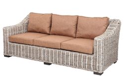 KERVAN - MUSTANG RATTAN UCLU KOLTUK BEYAZ 215x97x80cm