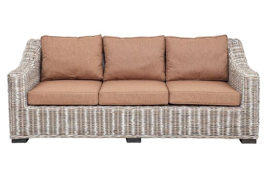 MUSTANG RATTAN UCLU KOLTUK BEYAZ 215x97x80cm