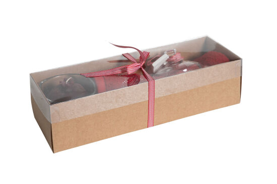 NAR MUMLUK/ÇAM AĞACI TAŞLI HAVLU 45x70 cm KUTULU SET KIRMIZI - 2