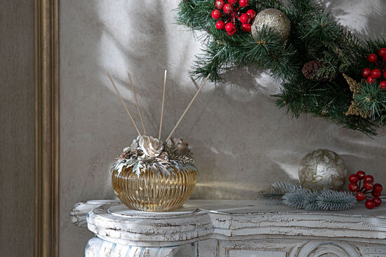 NARE KOKU ŞİŞESİ EKRU-GOLD 14X10 CM - 3