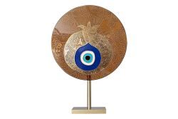 NARLI NAZARLIK AYAKLI DEKORATİF OBJE GOLD 18x26 CM - DEKORATİF OBJE