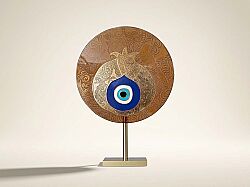 NARLI NAZARLIK AYAKLI DEKORATİF OBJE GOLD 18x26 CM - DEKORATİF OBJE