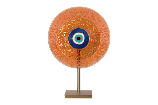 NARLI NAZARLIK AYAKLI DEKORATİF OBJE KIRMIZI 18x26 CM - 1