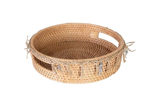 NATURİS YUVARLAK TEPSİ ORTA (TRT2120) 25X7 cm NATURAL - 2