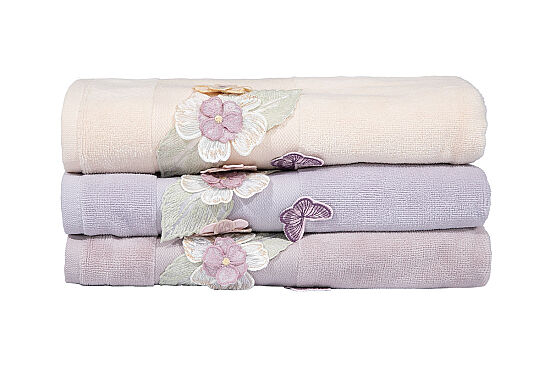 NERGİS 3 PRÇ KUTULU HAVLU SET - 1