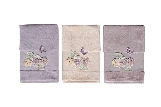 NERGİS 3 PRÇ KUTULU HAVLU SET - 2