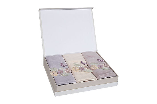 NERGİS 3 PRÇ KUTULU HAVLU SET - 7