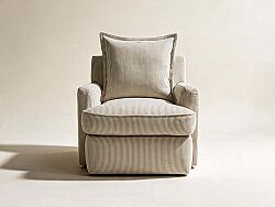 NOİR TEKLİ KOLTUK BEJ-KAHVE 95x95x80cm (ENTO 24459-01) - KERVAN