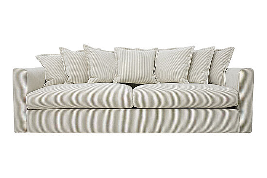 NOİR ÜÇLÜ KOLTUK BEJ-KAHVE 95x255x70cm (ENTO 24459-01) - 2