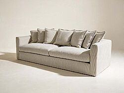 NOİR ÜÇLÜ KOLTUK BEJ-KAHVE 95x255x70cm (ENTO 24459-01) - 2