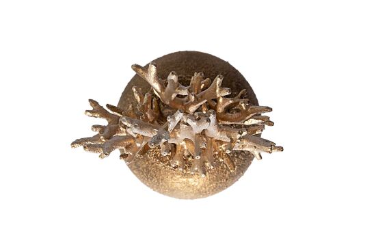 OLCA MERCAN KAPAKLI VAZO 20X37 CM KREM-GOLD ESKİTME - 4