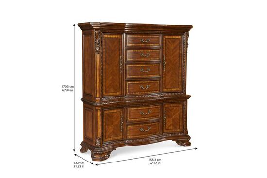OLD WORLD 43154-2606BS-TP KONSOL 6 ÇEKMECE 54x158x170 cm