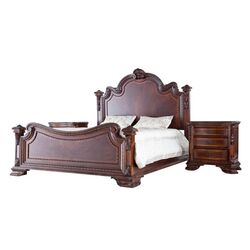 OLD WORLD 43156 YATAK + 2 KOMODIN (43148) 210x226x190cm - KERVAN