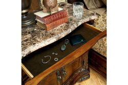 OLD WORLD KOMODİN MERMERLİ 45x81x81cm 143142-2606 - 3