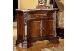 OLD WORLD KOMODİN MERMERLİ 45x81x81cm 143142-2606 - 2