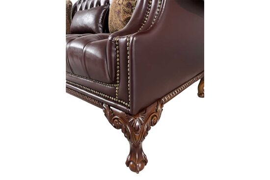 OLDWORLD ÜÇLÜ KOLTUK CHESTER KAHVE 100x250x95cm (SANTANA-11) - 4