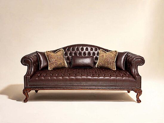 OLDWORLD ÜÇLÜ KOLTUK CHESTER KAHVE 100x250x95cm (SANTANA-11) - 1