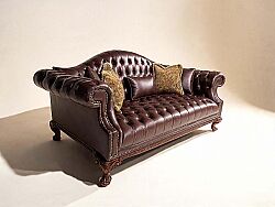 OLDWORLD ÜÇLÜ KOLTUK CHESTER KAHVE 100x250x95cm (SANTANA-11) - 2