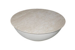 OLİVE ORTA SEHPA BEJ MERMER 100x100x33cm CT239130_BGL - KERVAN