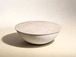 OLİVE ORTA SEHPA BEJ MERMER 100x100x33cm CT239130_BGL - KERVAN