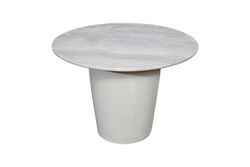 OLİVE YAN SEHPA BEJ MERMER 60x60x42cm CT239133_BGL - KERVAN