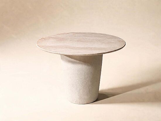 OLİVE YAN SEHPA BEJ MERMER 60x60x42cm CT239133_BGL - 1