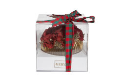 ORTANCALI KOKU ŞİŞESİ BORDO-GOLD 14X10 CM - KERVAN