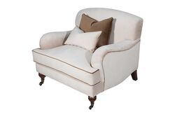 OXFORD TEKLİ KOLTUK KREM 95x100x85cm (LETTO 2604) - Thumbnail