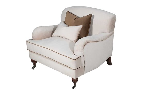 OXFORD TEKLİ KOLTUK KREM 95x100x85cm (LETTO 2604)