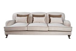 KOLTUK ÜÇLÜ - OXFORD ÜÇLÜ KOLTUK KREM 95x235x85cm (LETTO 2604)