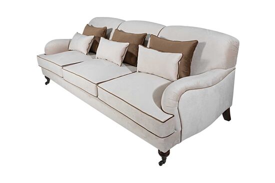 OXFORD ÜÇLÜ KOLTUK KREM 95x235x85cm (LETTO 2604)
