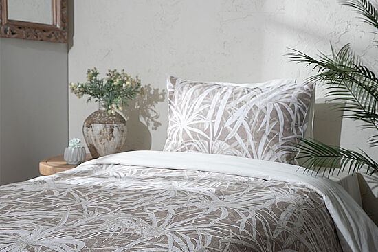 PALEZZE-2 NEVRESİM TAKIMI 160X220 TK 4 PRC KREM-KAHVE - 5
