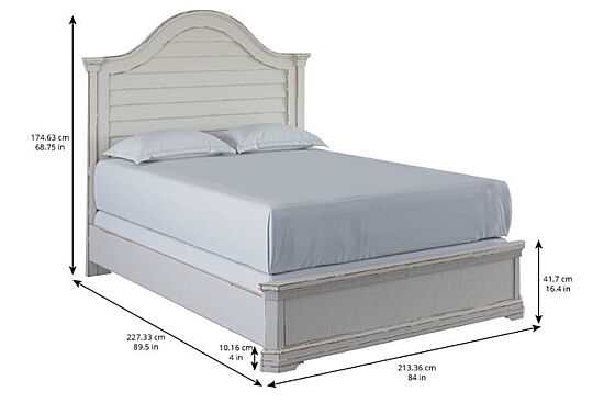 PALİSADE YATAK BEYAZ 213.36x227.33x174.63cm 273126-2917FB-HB-RS - 6