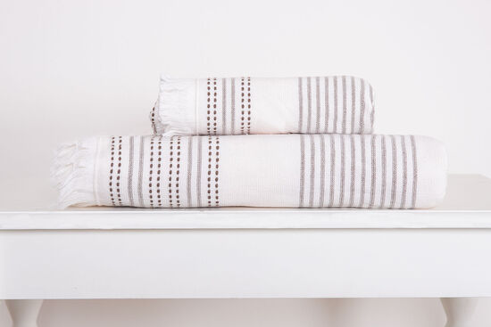 PALMA PESTAMAL HAVLU SET 2 PRC KAHVE (50X80 + 70X140)