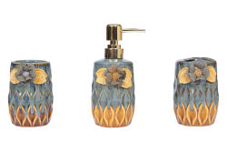 PAPATYALI ZYA1997-3 BANYO SET 3'LÜ (SIVI SABUNLUK-DIS FIRCALIK-PAMUKLUK) - HSH-KRVN ORTAK