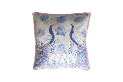 PEACOCK-1 KIRLENT (AC1085) MAVİ 50x50cm - DEKORATİF KIRLENT