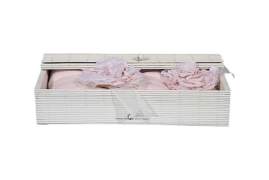 PİNK 2 PRÇ SABUNLU HAVLU SET PUDRA - 1