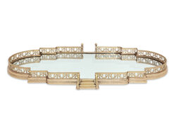 PM-20944-GLD AYNALI TEPSI GOLD 86x50x7cm - KERVAN