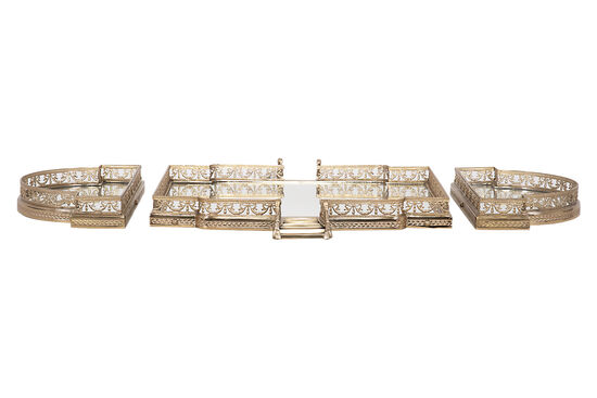 PM-20944-L-GLD BUYUK AYNALI TEPSI GOLD 103x51x8cm - 1
