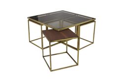 HSH-KRVN ORTAK - POLY ORTA SEHPA KARE ALTIN ESKITME 90x90x50cm