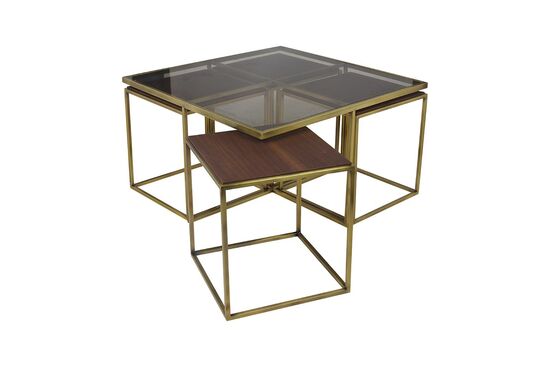 POLY ORTA SEHPA KARE ALTIN ESKITME 90x90x50cm