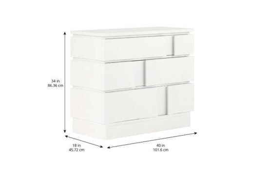 PORTICO ŞİFONYER 3 ÇEKMECE BEYAZ 46x102x86cm 323158-3317 - 5