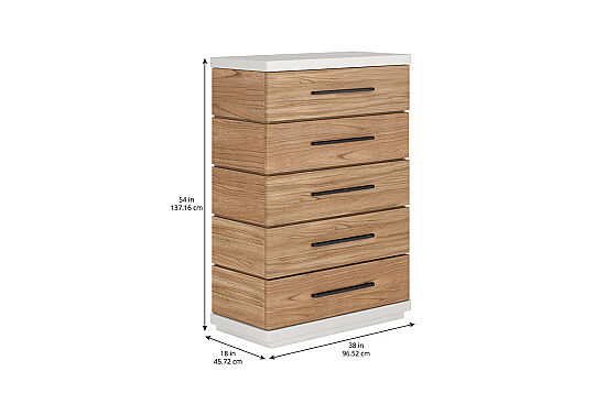 PORTİCO ŞİFONYER 5 ÇEKMECE KAHVE 46x137x96cm 323150-3351 - 7