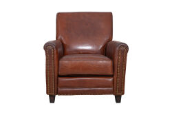 RECLİNER TEKLİ KOLTUK DERİ KAHVE 97x82x97cm R-L036 VİNTAGE CİGAR 11 - KERVAN