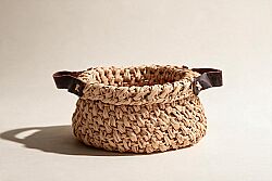 RIGONNI DERI KULPLU SEPET NATURAL 23 CM CAP - HOME SWEET HOME
