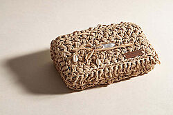 RIGONNI MENDIL KUTUSU NATURAL 25x13x9cm - HOME SWEET HOME