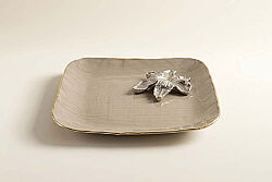 RITUAL Silk Stone Dekoratif Tabak 27 cm L x 25 cm W x 3 cm H (25010 ) - 2