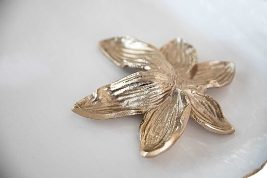 RITUAL White Dekoratif Tabak 36 cm L x 35,5 cm W x 3,5 cm H (25012 ) - 2