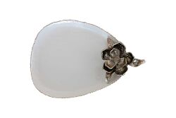 RITUAL White Dekoratif Tabak 43 cm L x 29 cm W x 6,5 cm H (24732 ) - 1