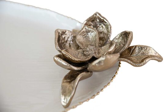 RITUAL White Dekoratif Tabak 43 cm L x 29 cm W x 6,5 cm H (24732 ) - 2